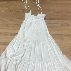 Express White Dress with Spaghetti Straps